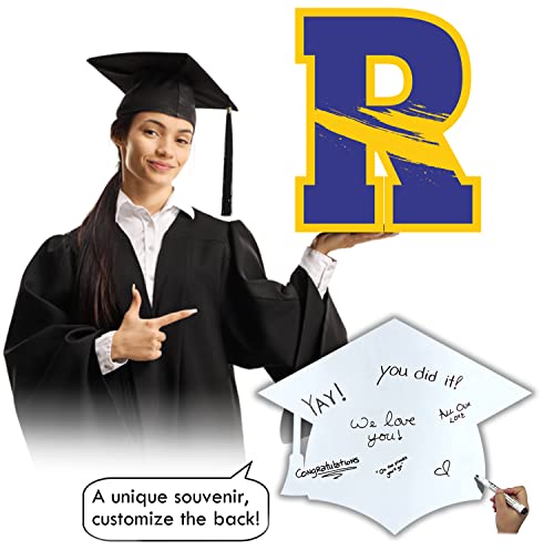2022 Graduation Decorations Yard Sign - 10PCS Large Blue Gold Congrats GRAD Lawn Signs with Stakes for College Class of Graduation 2022 High School, College Outdoor Lawn Decor Party Favors Supplies