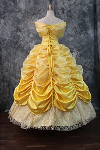 Belle Blue Princess Cosplay Ball Gown #TOP26
