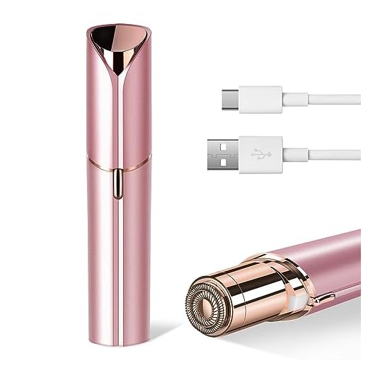 Facial Hair Remover for Women- as Seen on TV Painless Face Shaver -Mini Hair Remover, Electric Razor Shaver Portable Bikini Epilator for Lips, Chin, Armpit, Peach Fuzz, Fingers, Neck, Cheek(Rose Gold)
