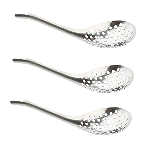Homoyoyo Cuchara Coladora De Acero Inoxidable 304 Juego De 3 Piezas Utensilios De Cocina Para Caviar Esferificación y Separación De Yemas Para Alimentos Delicados Cocina Gourmet