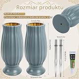 Niuny Wazon nagrobny z ostrzem do wbijania w ziemię, 2 sztuki, wazony nagrobne do wtykania, wazon na cmentarz, z tworzywa sztucznego, na prezenty okolicznościowe, dekoracja nagrobna