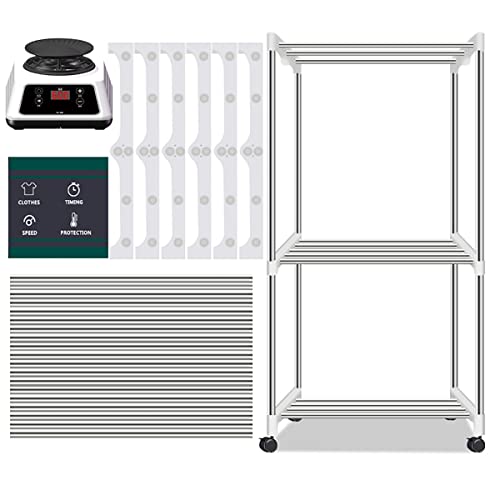DUTIL Wasdroger, draagbare droger, elektrische wasdroger, mini-droger, warme droger met verwarming, woninghotel binnendroger, digitale automatische timer, tweelaags (maat: 1) - Image 8