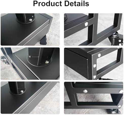 Commercial Vinyl Wrap Holder Cart with Wheels, Heavy-Duty Rolling Rack for Car Wraps, Auto Stickers, Window Film Storage, Durable Metal Display Stand