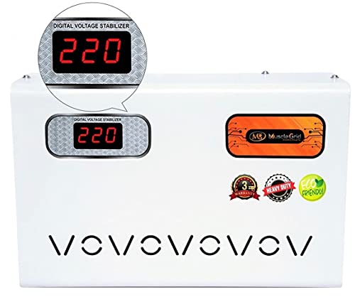 Image of MuscleGrid 4KVA (115V-280V) Heavy Duty Electricity Bill Reducer Mainline Voltage Stabilizer and Guard for 1.5 TON Split and Window AC