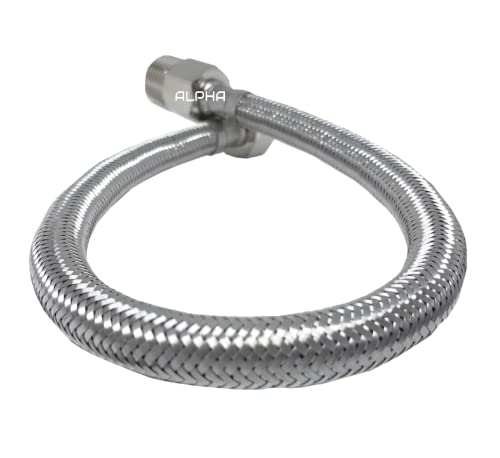 Engate Mangueira Flexível Trançado Aço Inox 30cm Quente Fria Cor:Prateado