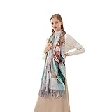 Cutewing Pashmina Scarf Shawl Wraps for Women Fashion Tree Life and Elk Printed Scarves Warm Cashmer