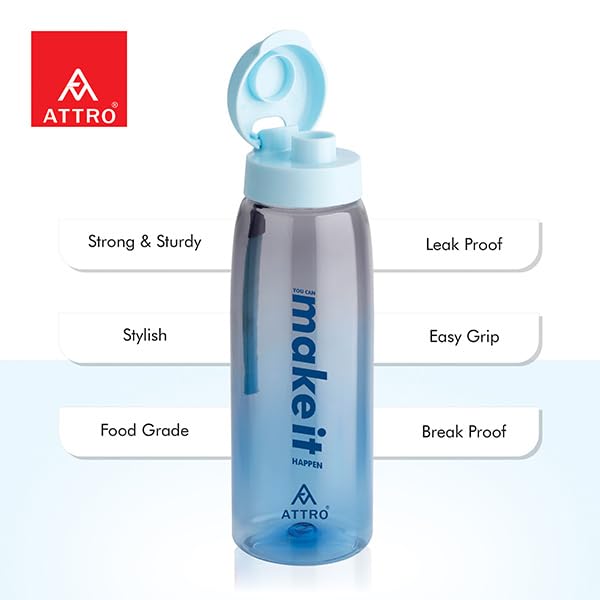 Image of ATTRO Prime Treat Time Lunch Box with Sipstar Water Bottle, School Tiffin Combo-Blue