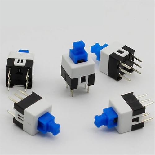 Interrupteur bouton-poussoir 7x7mm autobloquant DPDT 6 broches G64 pour circuit imprimé