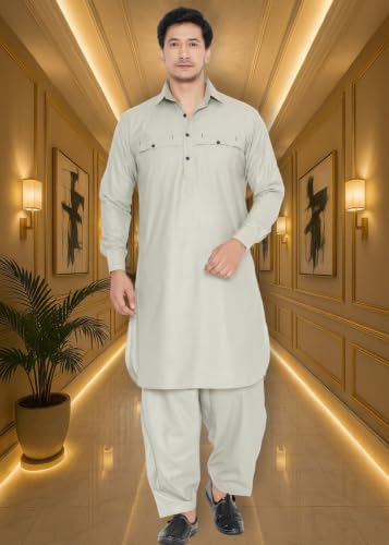Image of K-ROYALS D-6 Cotton Blend Pathani suit for mens