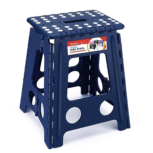 ACSTEP Folding Step Stool 16 Inch Stool Heavy Duty Plastic Foldable