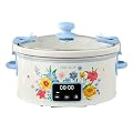 IT'S BRAZILIAN The Pioneer Woman 6-Quart Slow Cooker, Locking Lid, Digital, Brilliant Blooms, Model PW8400778514-7