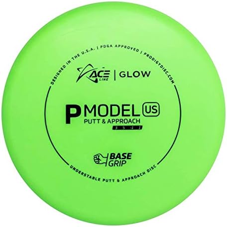 Prodigy Discs Ace Line Glow Base Grip P Model US Putter Golf Disc [Colors May Vary] - 170-175g