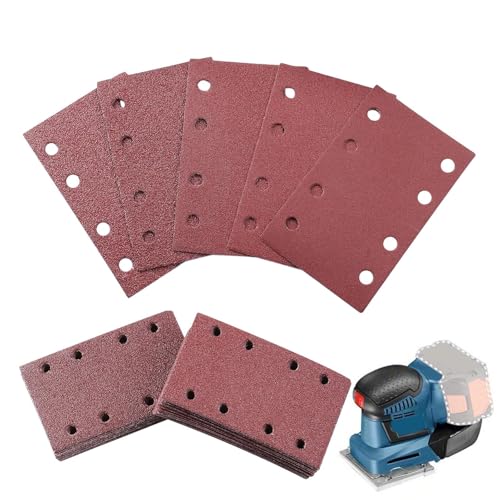Xijobido Discos de Lijado | 120 Unidades Discos de Lija 8 Agujeros Para Lijadoras,Hojas Antiatascamiento para Muebles Yeso Piedra Carpinteros Pintura