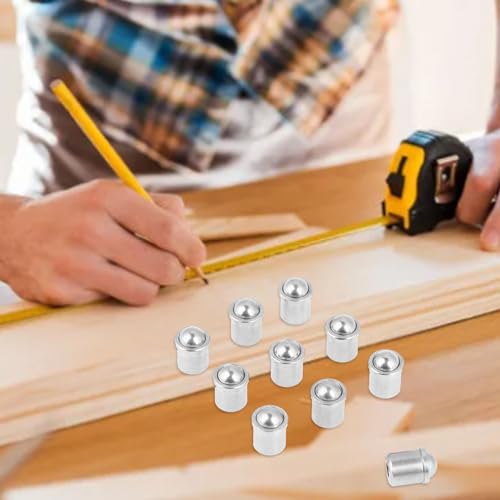 Culnflun Kugelfederstößel, 10 Stück 304 Edelstahl Kugelstößel Plunger 6 x 7 mm Spring Plunger Ball Push Fit Federnde Druckstücke Zum Einpressen Körperzubehör-Set Werkzeugset