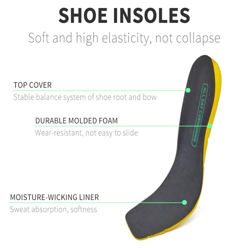 Image of Shoe Insoles Replacement for Ariat Men's Shoes, Memory Foam Square Toe Footwear Inserts for Comfortable Light-Weight and Cushion Shock Absorbing (Men8.5)