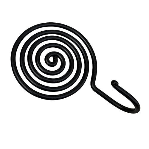 Living Ideas Hand Forged Metal Spiral Wall Hook Wrought Iron Handmade Wall Mounted Coat Hook Blacksmith Metal Wall Kitchen Towel Hooks Rack Black Antique Finish Wall Hooks #TOP2