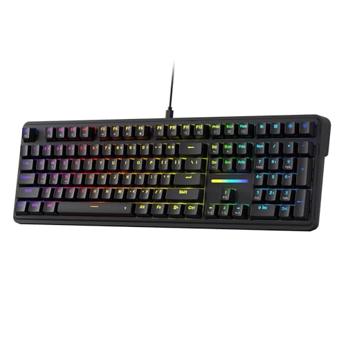 Image of Redragon K745 Wired Gasket RGB Gaming Keyboard, 108 Keys Mechanical Keyboard w /Extra 4 Hotkeys, Upgraded Hot-swappable Socket, 5-Layer Noise Dampening, Creamy & Thocky Custom Linear Switch
