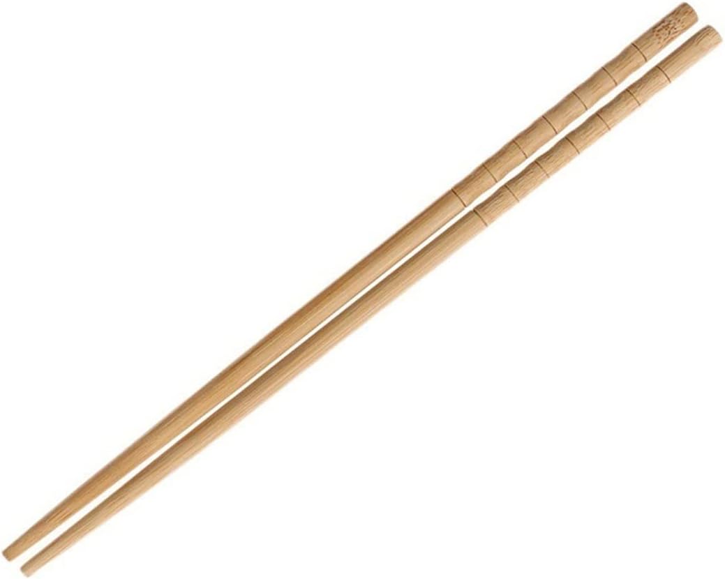 Chopsticks 2 Pairs Bamboo Wood Chopsticks， Carbonization Reusable Kitchen Sushi Food Stick Tableware Chopstick