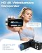 Videokamera 4K 80MP Camcorder IR Nachtsicht 18X Digitalzoom Vlogging Camera
