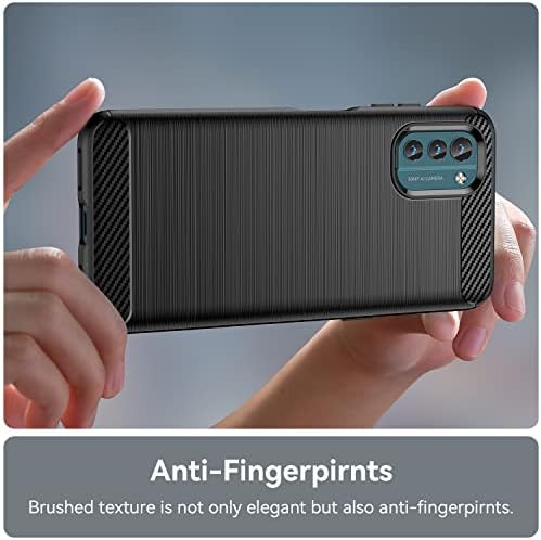 Osophter for Nokia G11 Case,Nokia G21 Case With 2pcs Screen Protector Shock-Absorption Flexible TPU Rubber Protective Cell Phone Cover for Nokia G11/G21(UK-Black)
