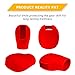 Slykew 2 PCS Silicone Gear Lever Protectors, Opening-Style Car Shift Covers, Automobile Interior Decoration Replacements, Universal for Most Cars, SUVs and Vans (Red)
