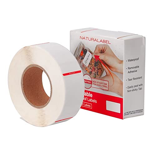 Naturalabel 1“ X 2” Removable Sticker Waterproof Freezer Food Labels Pack Of 500 #TOP5