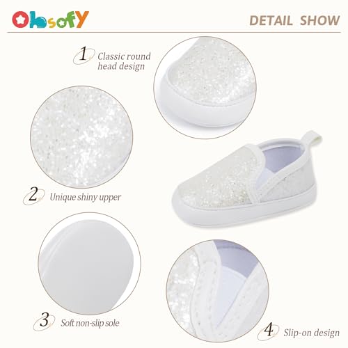 Image of Infant Baby Boys Girls Canvas Sneaker Toddler Slip On Anti Skid Newborn First Walkers Candy Shoes for 0-18 Months