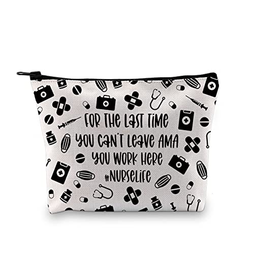GJTIM Nursing Makeup Bag Nurse Survival Kit Nurse Life Zipper Pouch Nurse Practitioner Gift Nursing Supplies (#Nurselife Bag)