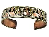 Handmade Tibetan Three Metal Healing Mantra Yoga Bracelet (Green Tara Mantra)