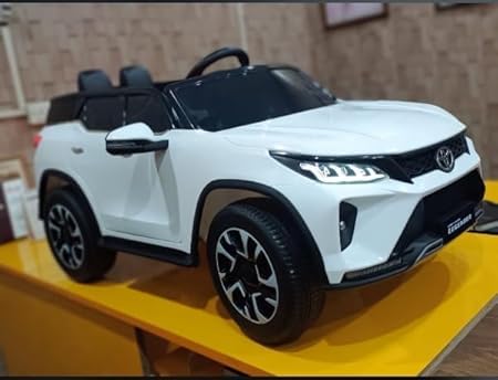 Image of Kawaii Kids Licensed Kids Rideon Car | Toyota Legender | Lamborghini | Dodge Charger | Manual Plus Remote Control | Lights and USB Music Player | Kids Age - 1-5 (LEGENDER, White)