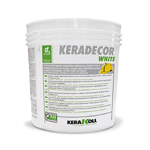 Kerakoll Keradecor Eco White 4 L Pintura Transpirable Adecuado Para Baños Y Cocinas