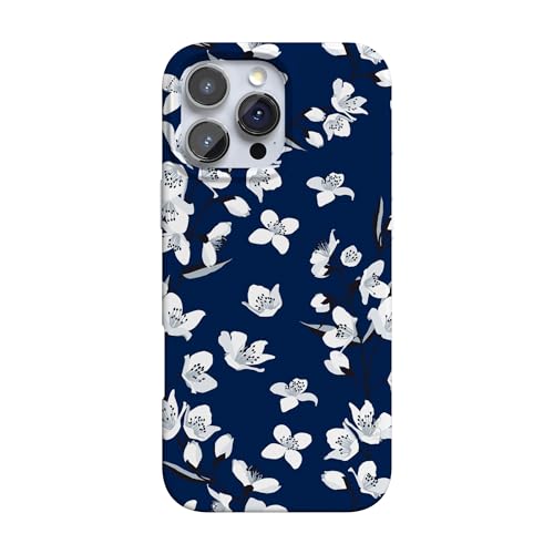 Casely iPhone 16 Pro Max Case | Floral Forest | Navy Cherry Blossom Floral | Compatible with MagSafe | Classic Ultra Slim Design