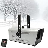 1500W Professional Snow Machine with Remote Control, 5L Tank & 5M Jetting for 20㎡ Coverage, for Stage Wedding Christmas Parties