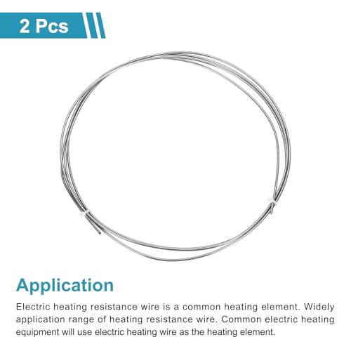 QUARKZMAN 2 Stück 12 Gauge Nichrome Heizdraht 2mm x 2m Cr20Ni80 Schneidedraht Widerstandsdraht Hochtemperatur für Reparatur von Elektronischen Komponenten Chemie Technik Heizelemente