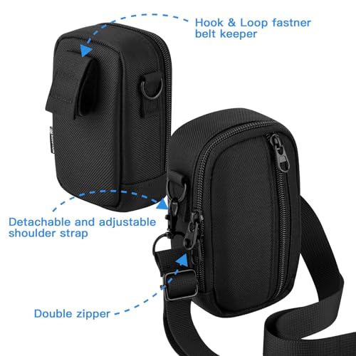 Caszlution CAM-BAG-CANONG7X-BK Travel Case For Digital Camera, Small Camera Storage Bag(Fit Camera Size<5.3"X3.1"X2.1") With Belt Loop And Strap Compatible thumb #5