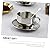 LABRIMP Stainless Steel Tea Cup Set Btat Tea Cups Saucer Metal Cappuccino Mug and Spoon for Morning Te