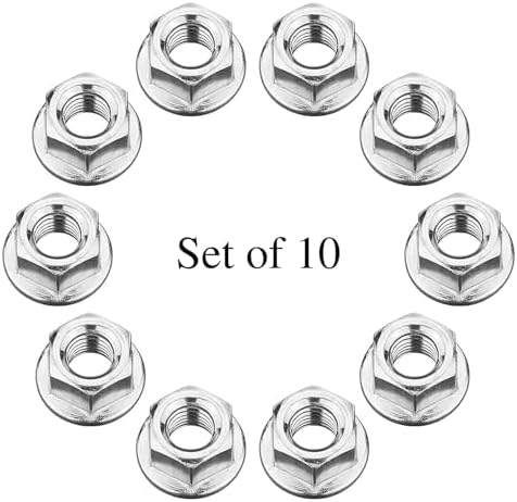 Fourtry 503220001 Chainsaw Bar Nut Fit for HU Rancher Saw, 10 Pcs Bar Nuts Compatible with Pou LAN Crafts man HU 450 455 460 Rancher, E cho ES300 CS490, Replace 531300382 530015917 — view 5