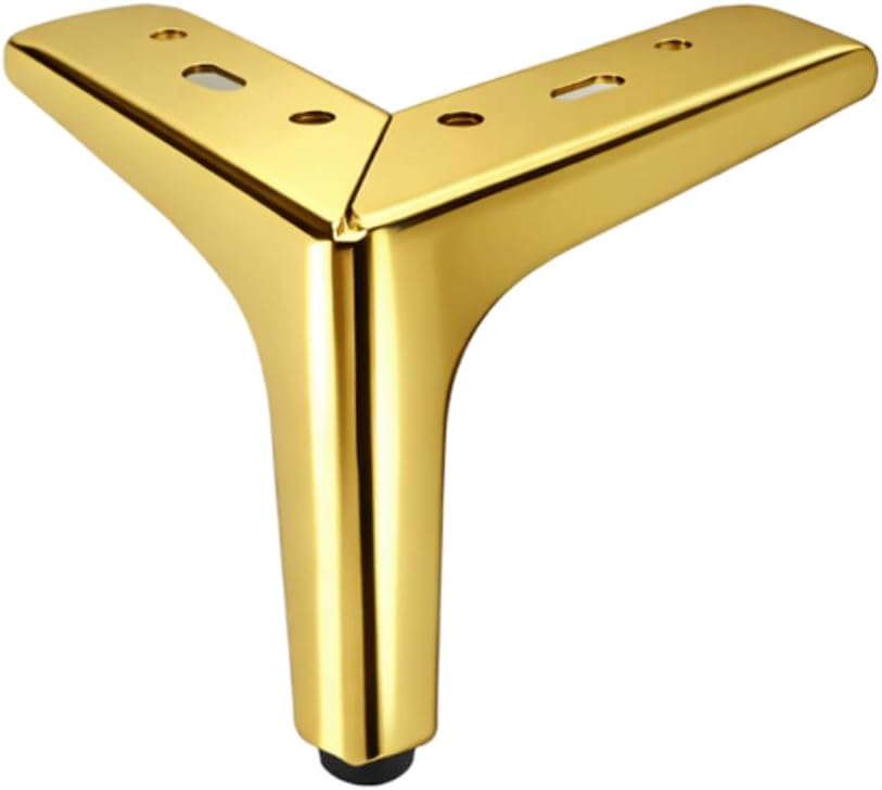 Metal Furniture Sofa Cabinet Legs 6" Italian Design Shiny Brass Couch Credenza Vanity Feet 4PC