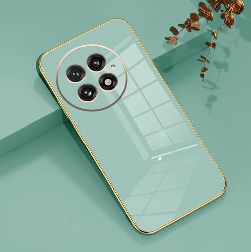 Coque silicone OnePlus 13R résistante aux chocs fine et verte