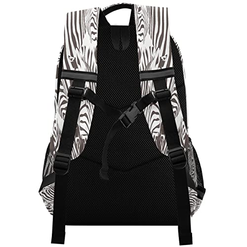 Cartable à dos zèbre noir et blanc pour étudiants - 2