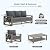 UDPATIO 4 Pieces Aluminum Patio Furniture Set Modern Outdoor Furniture Faux Wood Grain Patio Conversation Sets with Coffee Table for Balcony, Backyard, Include 600D Waterproof Cover