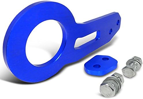 Spec-D Tuning TOW-9003BL Blue Anodized Aluminum Billet Style Rear Tow Hook Racing Towing Set