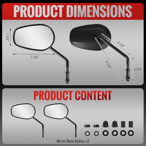Tvitano Harley-Davidson Handlebar Mirrors