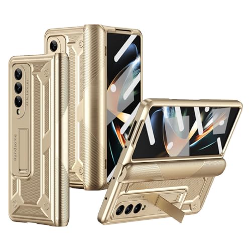 Étui rigide Galaxy Z Fold 3 doré anti-perte stylo