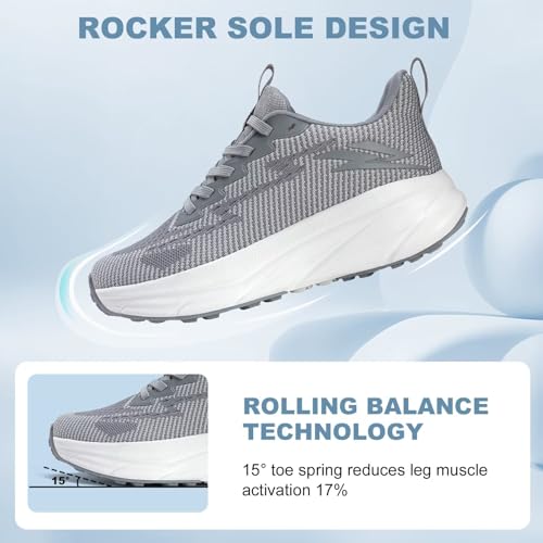 Image of ZOVE Womens Walking Shoes Cushioning Non-Slip Breathable Running Sneakers Tennis Comfortable Athletic Gym Workout Casual Shoes Lightweight Sports Cross Training Fashion Sneakers