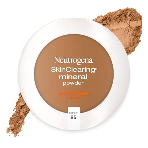 Neutrogena SkinClearing Mineral Acne-Concealing Pressed Powder Compact, Shine-Free & Oil-Absorbing Makeup with Salicylic Acid to Cover, Treat & Prevent Acne Breakouts, Honey 85,.38 oz