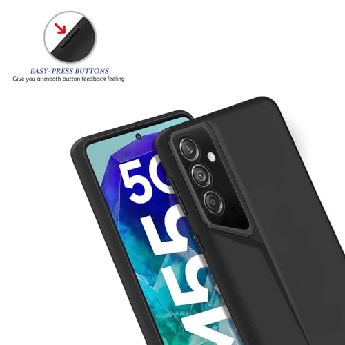 Image of Amazon Brand - Solimo Ultra-Thin Blade Runner Series Matte Finished Camera Protection Soft Back Cover for Samsung Galaxy M55 | M55s | F55 5G - Black