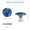 FodPand Blue Teal Lemon Cabinet Knobs Aluminum Alloy Hardware Handles Round Drawer Pulls Vintage Cupboard Drawer Knob for Dressers & Kitchens Bathroom Wardrobe with Screw 2Pack #1