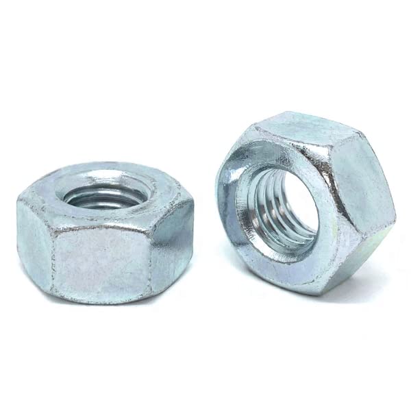 (14 Pieces) 3/8"-16 Grade 2 Heavy Hex Nuts Zinc Clear