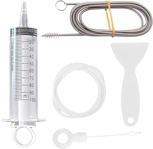 5-Piece Refrigerator Drain Hole Cleaning Kit with Flexible Brush Universal Fridge Cleaner Tool to Prevent Clogs and Odors Essential for Fridge Maintenance Fits All Refrigerator Types